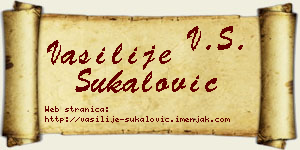 Vasilije Šukalović vizit kartica